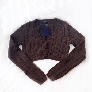 Brandy Melville Brown Mini Cardigan